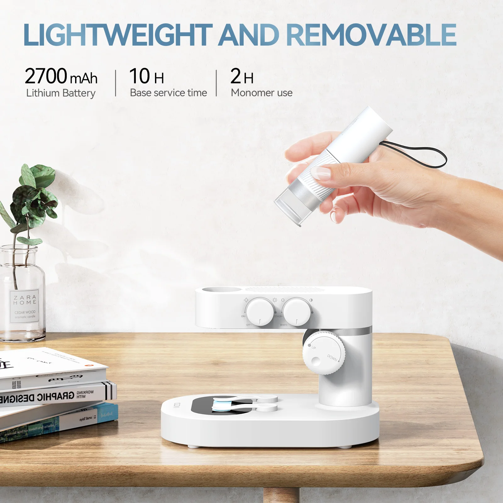 Two-in-one split design digital microscope backlight staining microscopes wireless optical laboratory camera for children