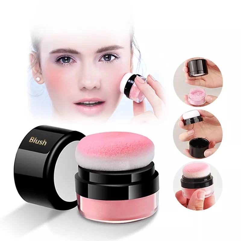 Wholesale High quality No logo Private label Single color Kawaii Powder blush Organic Face Cute Matte Pink Waterproof Blush