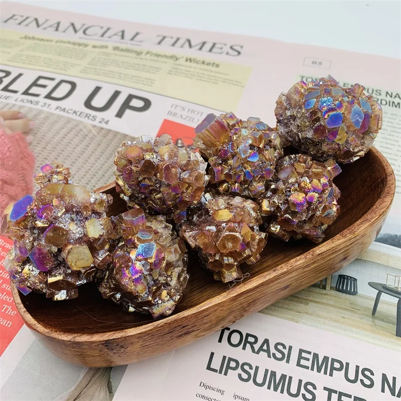 Factory Direct Selling Natural Crystal Cluster Electroplating Blue Cheap Aragonite Price
