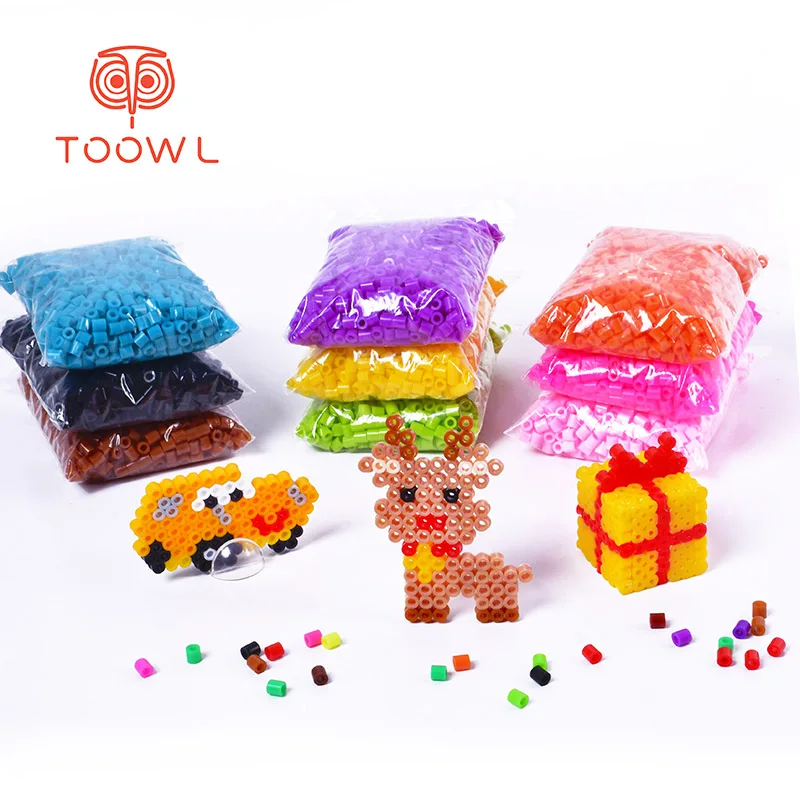2023 New Kids Diy Handmade Toy Plastic 57 Colors Ironing Bead Little Bag Packaging 5mm Fuse Hama Perler Beads