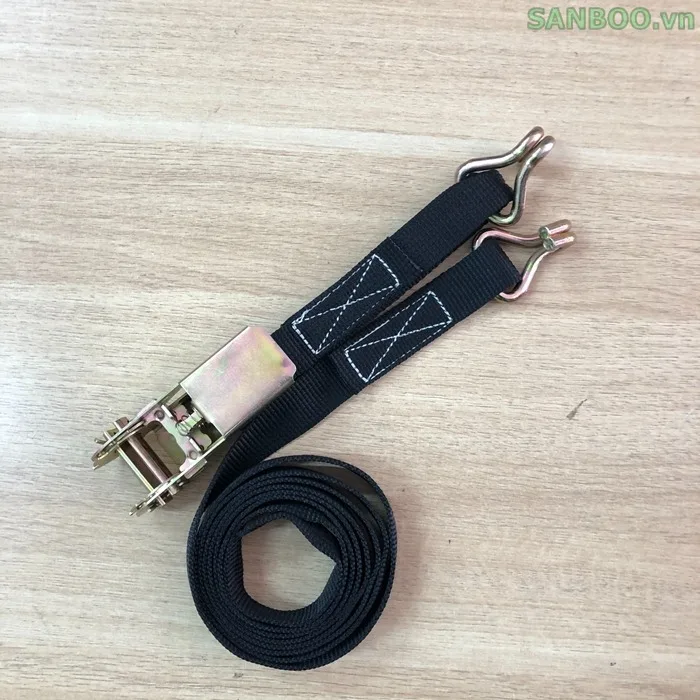 Best Selling 0.8 Ton Ratchet Straps Premium Heavy-Duty Load Securement 2.5 cm Wide Safe Transportation Polyester Belt