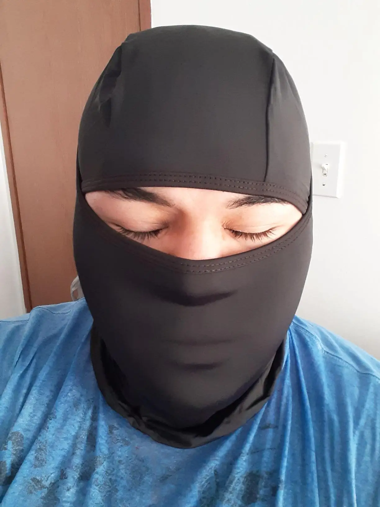 Custom  Ski Sport Motorcycle Black Neoprene Half Face Mask