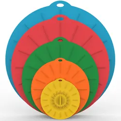 2022 New Style Silicon Food Lid Cover Durable Silicone Fresh Food Covers Colorful Food Silicone Cover