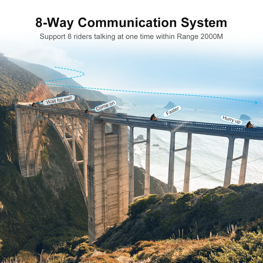 2 units Fodsports M1-S Intercomunicador Moto Motorcycle Intercom For Helmet
