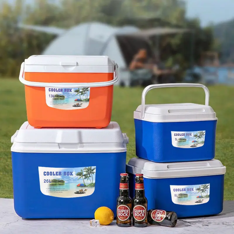 Outdoor camping cooler Box Household Fresh-keeping Box Portable Insulated Bucket  Cooler Insulation Box For Camping Picnic