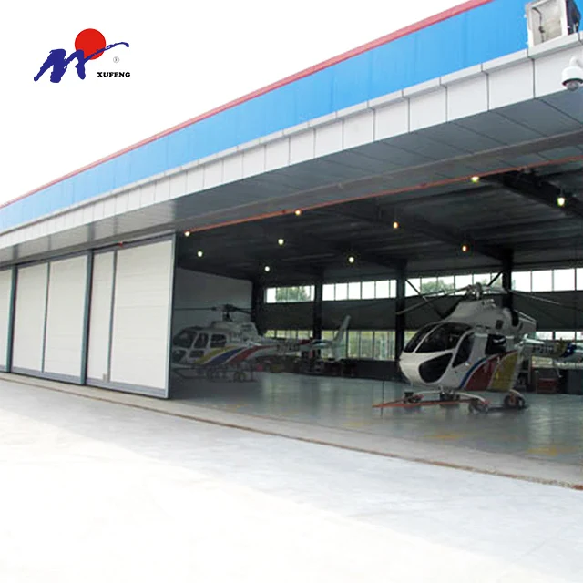White Airport Pvc Large Electric Gate Accessories Industrial Aircraft Hangar Doors