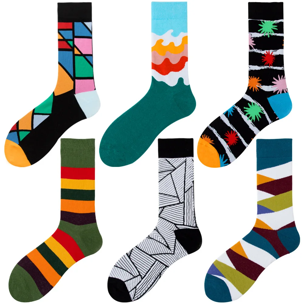 Хлопковые трикотажные носки в полоску с героями мультфильмов для девочек