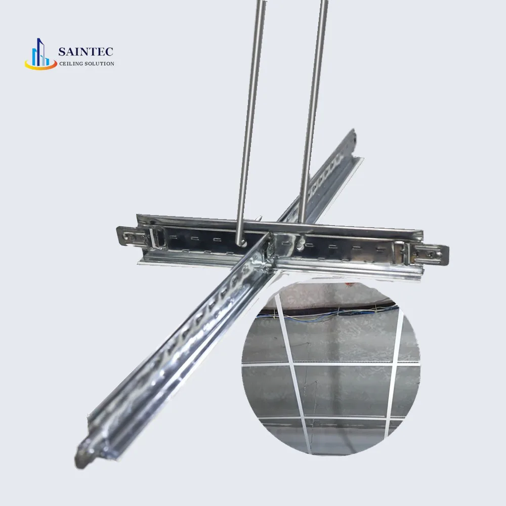 Custom Suspended T24 Galvanized Steel Black Drop Ceiling T Grid