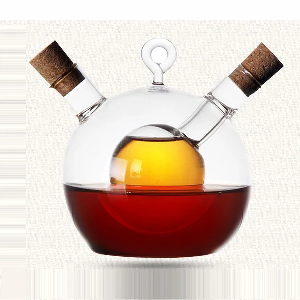 hand made glass oil vinegar 2 in 1
