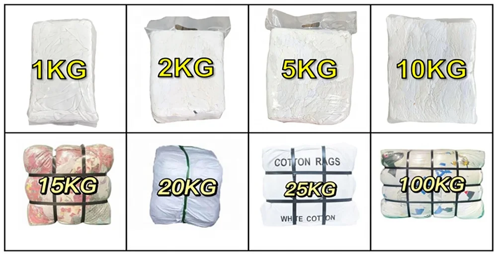 Wholesale Wiping Rag White Rags 100% Cotton Rags Bed Sheet Uncut for Industrial Cleaning