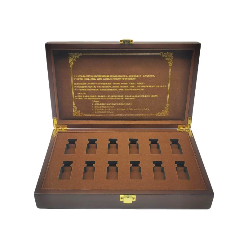 Factory direct sale luxury lacquered wooden box perfume essential oil wooden gift box packaging