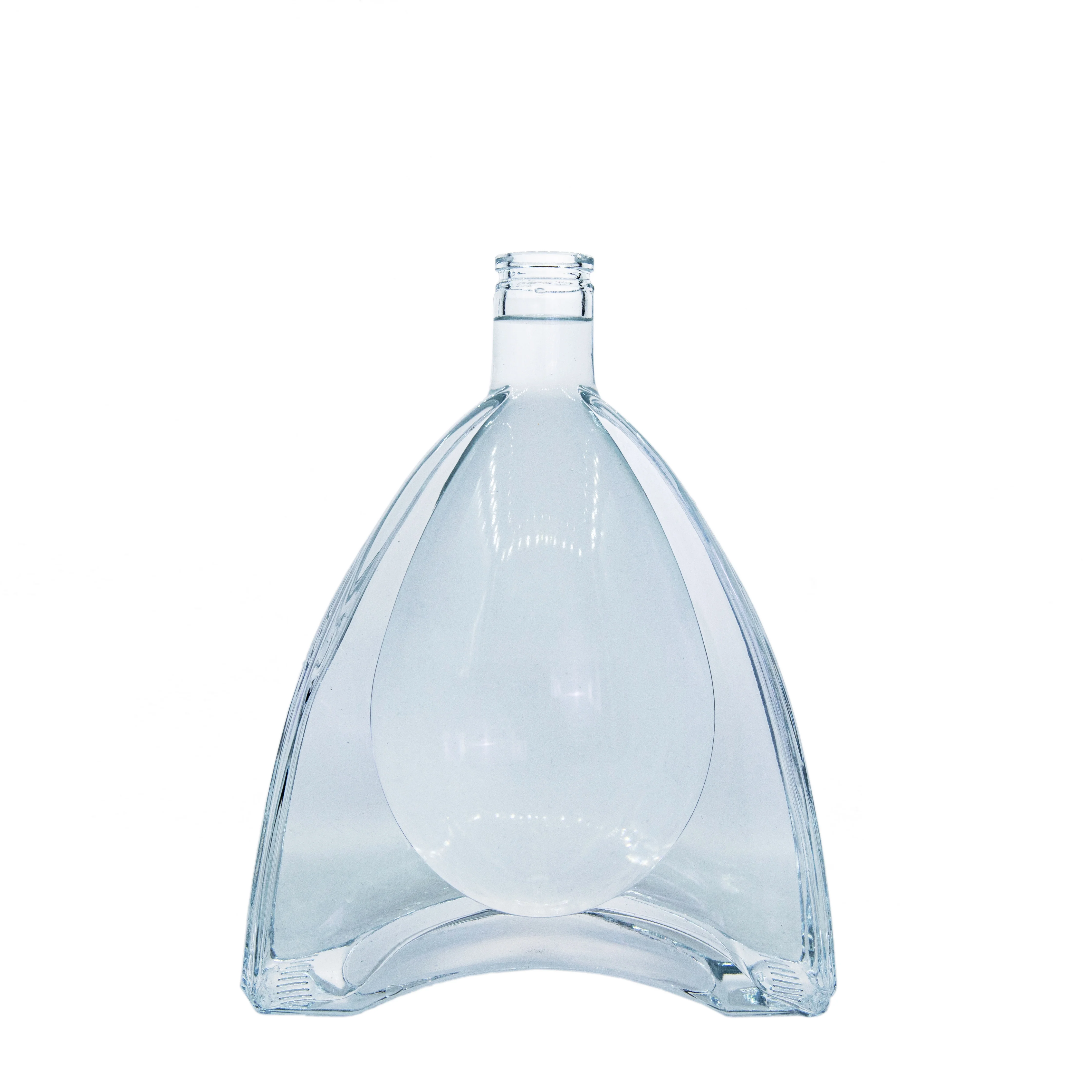 Empty Alcohol Liquor Bottle XO Brandy Glass Customized Spirit Bottle Clear Body Luxury Cork 700ML