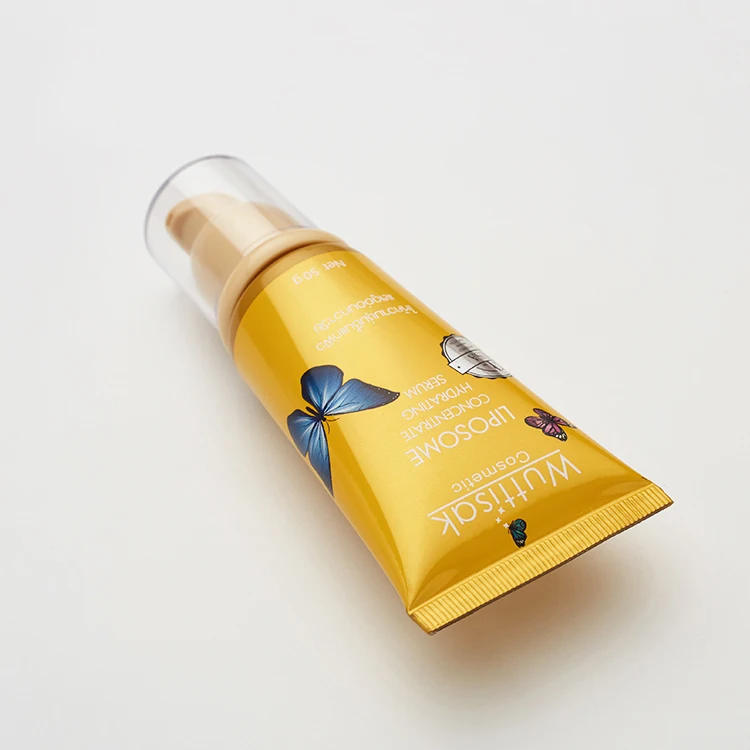 15ml 20ml 30ml isolation cream plastic tube packaging airless pump squeezer cosmetic sugarcane soft touch eye cream tube