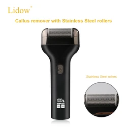 LIDOW Waterproof Double Speed Regulation USB Rechargeable Stainless Steel Electric Foot File and Callus Remover