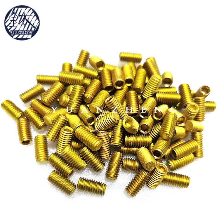 DIN 913 Titanium Hex Socket Flat Point Set Screws