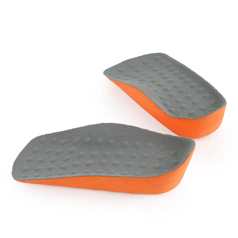 U-Shaped Cushion Half Heel Pad for Flat Feet Mesh Cloth Massage Shoe Insert Invisible PU Increased Half Insole