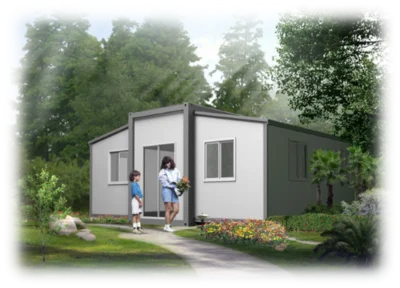 40 Ft Flat Pack Shipping Container Two Bedroom Prefab Container House