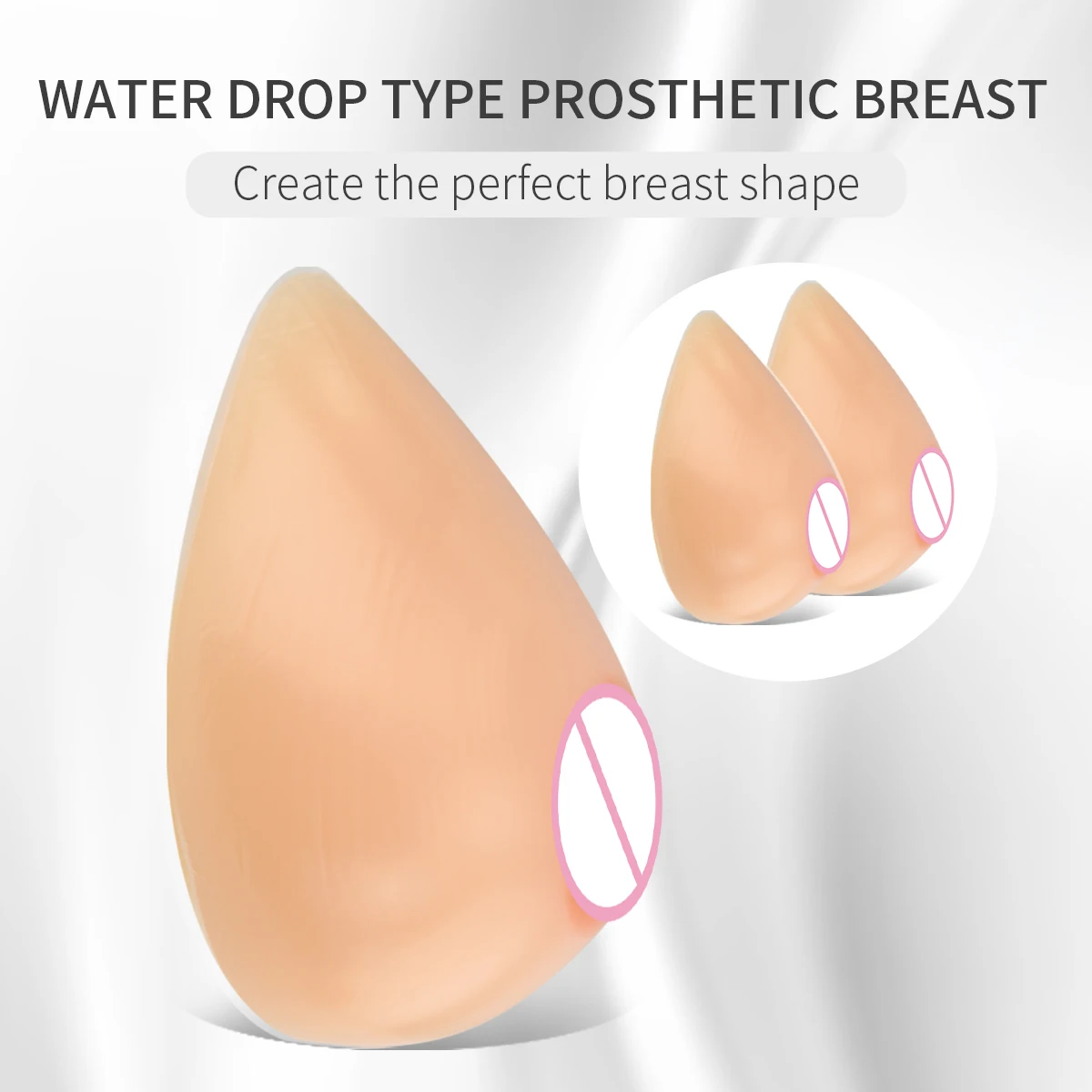 Silicone False Breast Forms Prosthesis Boobs Free Shipping BT900 One Pair 100% Silicone Soft and Realistic 1800g Pair 2-6 Years