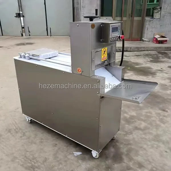 Frozen Beef Roll Slices Cutting Machine|chilled Mutton Slices Chopping Mechanism|freezing Meat Roll Pieces Cutter Sh Meat Slicer