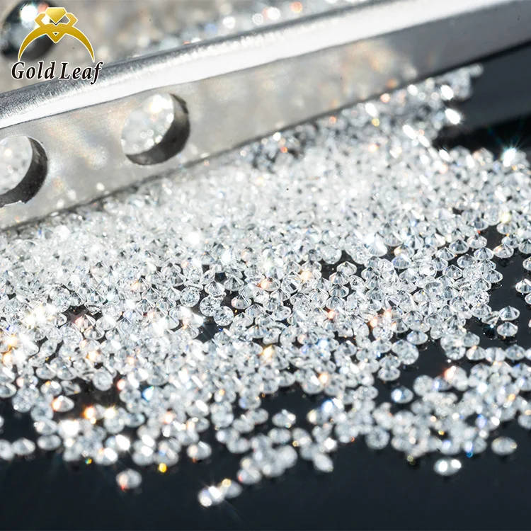 Оптовая продажа CVD HPHT алмазная круглая огранка мелкий алмаз размер 0 7-1 3 мм Деф VVS-VS россыпь Выращенный в лаборатории