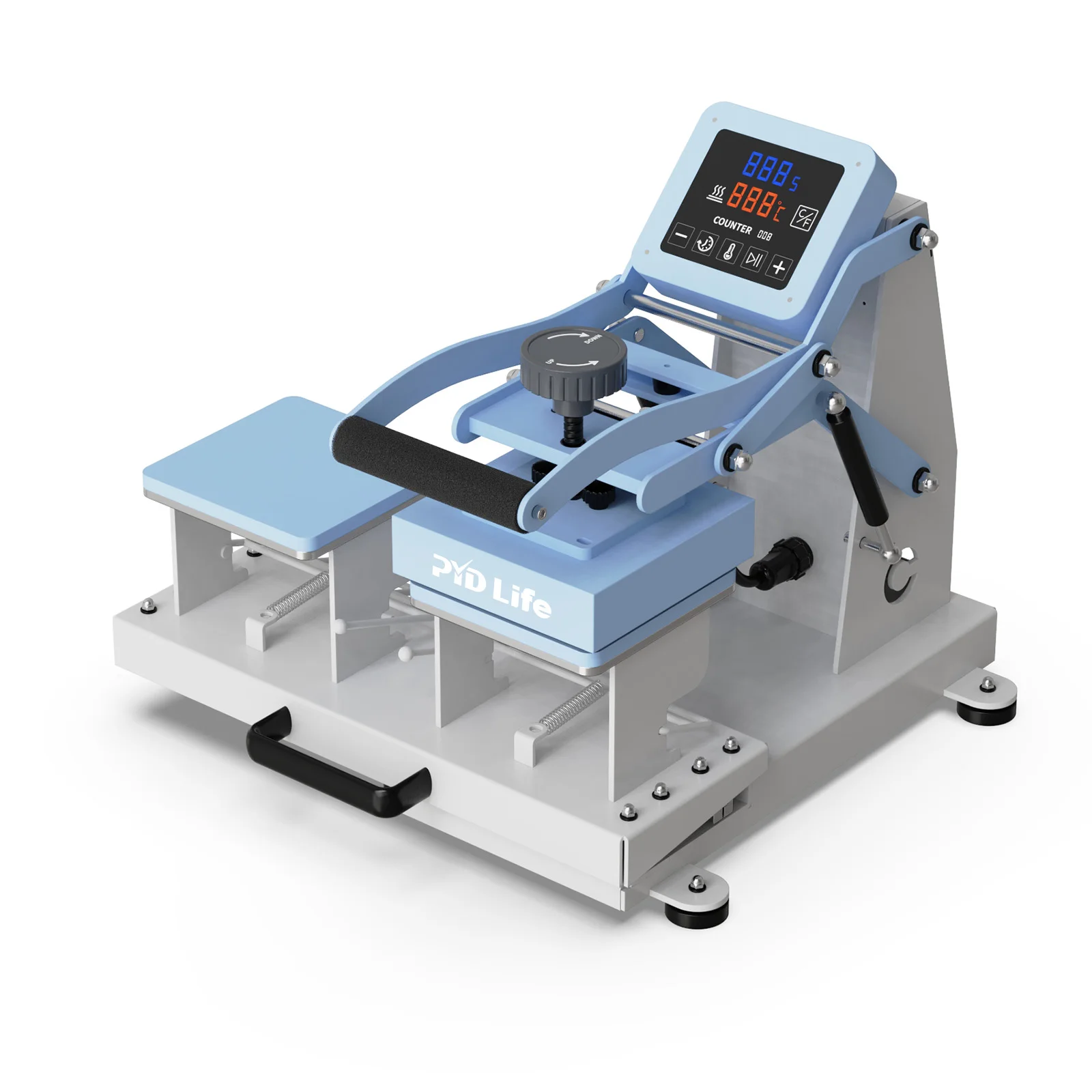 PYD Life Mini Combo Craft Machine Double Station 15*15 cm Sublimation Heat Press Machine for Label Tag