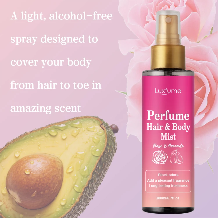 Rose Hair Perfume Spray Fragrance Organic Hair And Body Fragrance Mist