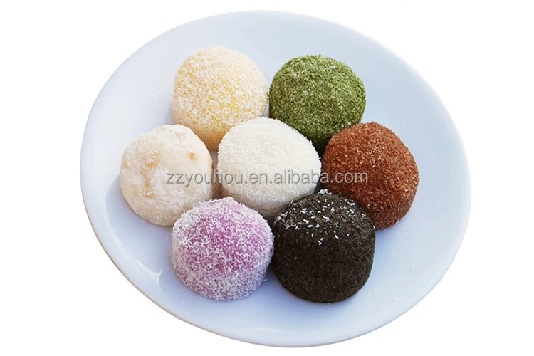 Commercial food cake powder coating machine sesame cake coating flour wrapping machine daifuku mochi machine