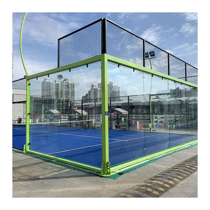 JS CE Certificated Blue Green Red Grass Cancha De Padel Customized Artificial Turf Padel Tennis Court