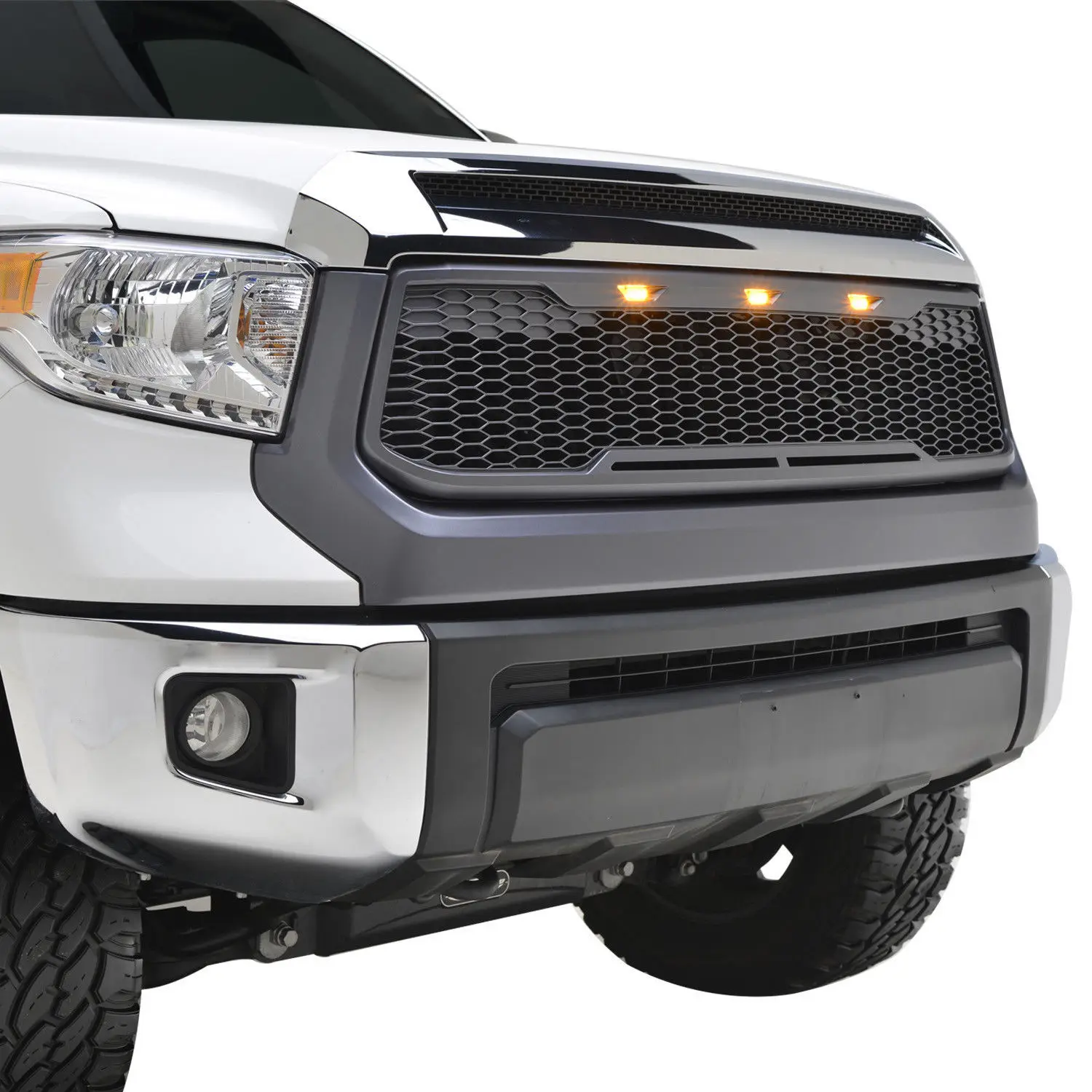 Передняя решетка бампера для решетки Tundra 2014-2020 со светодиодной подсветкой 4x4