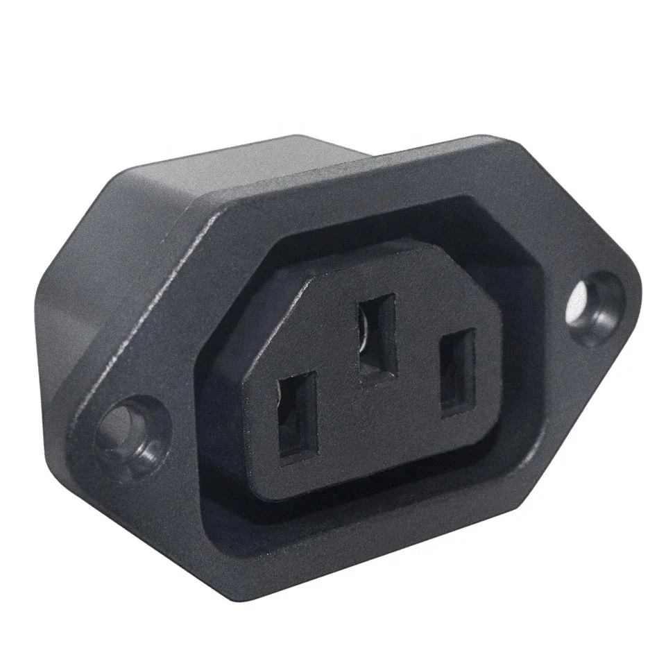 AC-06 3P IEC 320 C14 Male Plug Panel Power Inlet Sockets Connectors AC 250V 10A