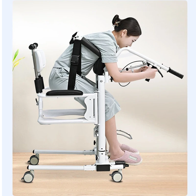Convenient White Hydraulic Lift Folding Mobility Scooter Foot-Operated Control Safe Reliable Patient Handicapped Scooters