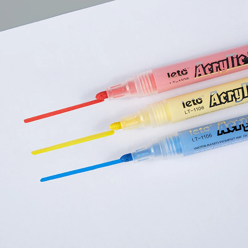 
12 coclors Permanent DIY Craft Water Based Paint marker pen Bright Color Permanent Acrylic Paint Marker Pen 