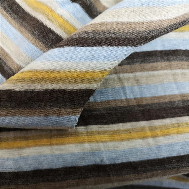 Striped Jersey Knit Fabric Cotton Stripe Jersey Fabric