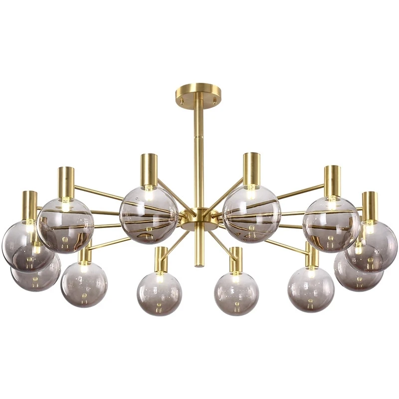 Hot sale creative glass ball pendant chandelier light for living room