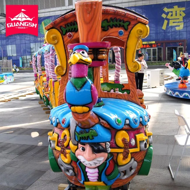 Hot sale kids amusement park electric track train for sale mini kiddie rides train with railway