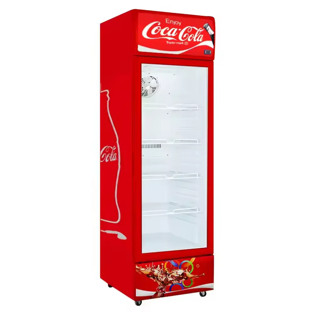 good quality pepsi cola Commercial beverage upright glass display showcase freezer cooler freezing refrigerator chiller
