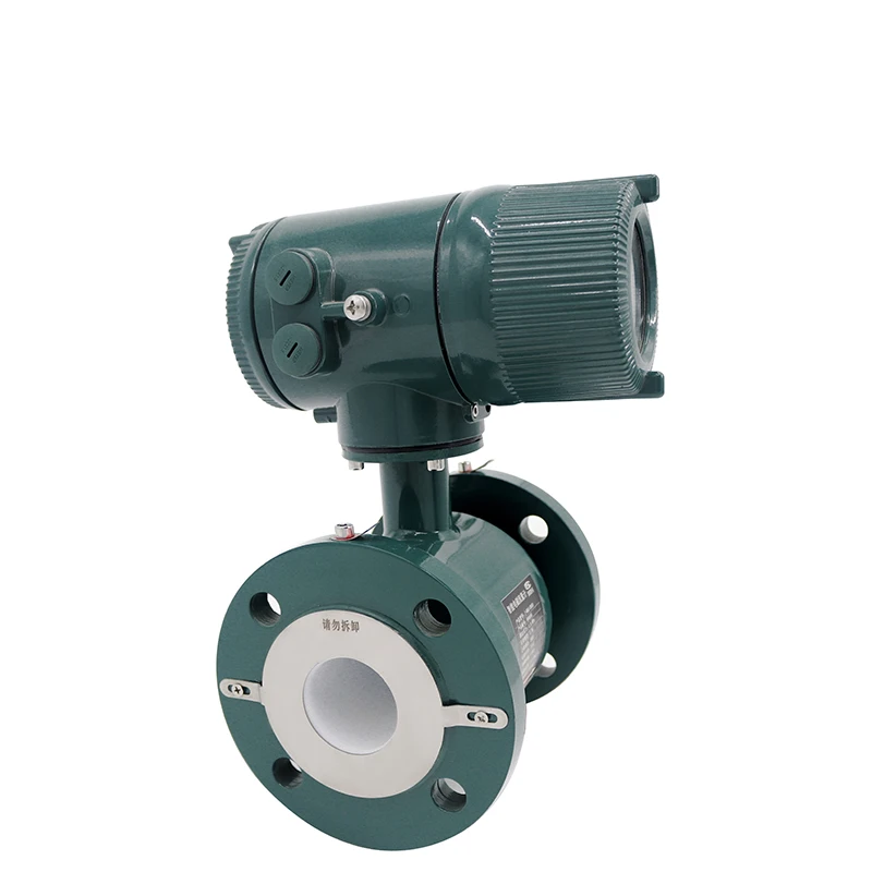 36v Intelligent Sulfuric Acid Flange Water Flow Meter With Solenoid Output Magnetic Flow Meter