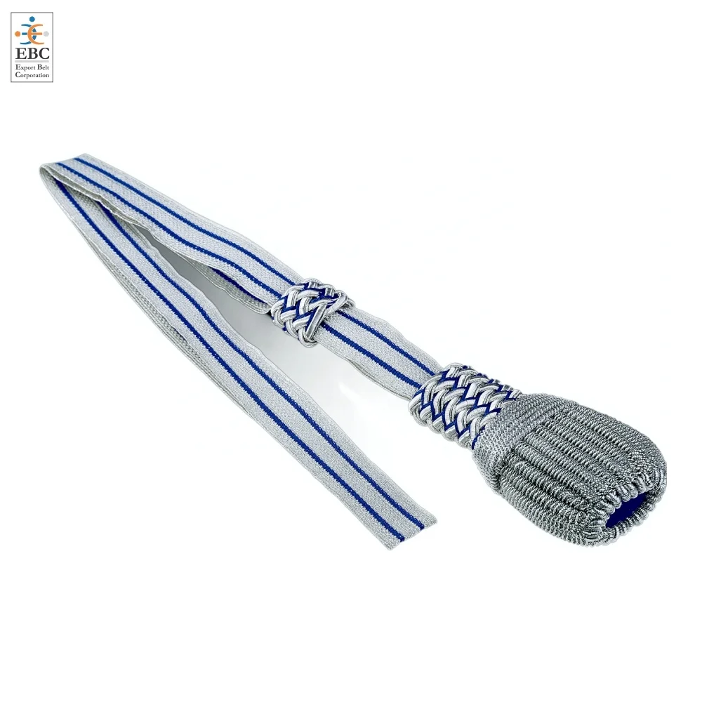 Gold and Silver Sword Knot Portepee Chile Ecuador Flag Ship Bullion Wire Sword Knots Wholesale Porteppee Knots High Quality