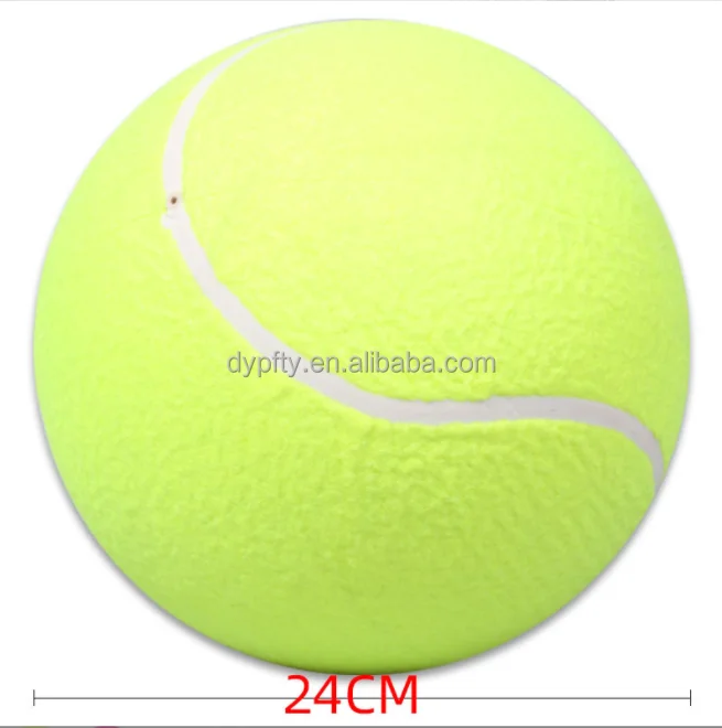 green deflated 9.5inch big size jumbo tennis ball for promotion gift