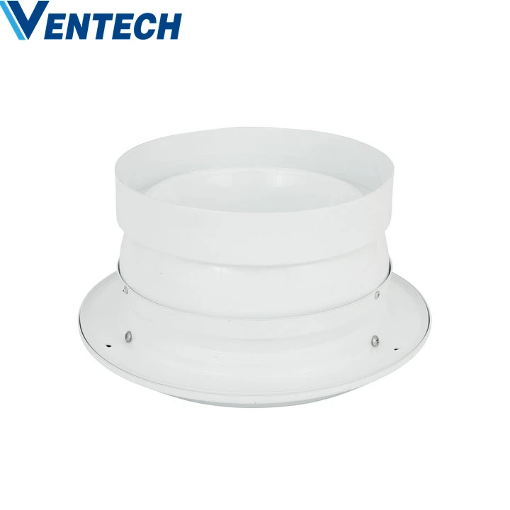 Air Conditioning Aluminum Adjustable Round Ceiling Diffuser Air Diffuser With Plastic Damper