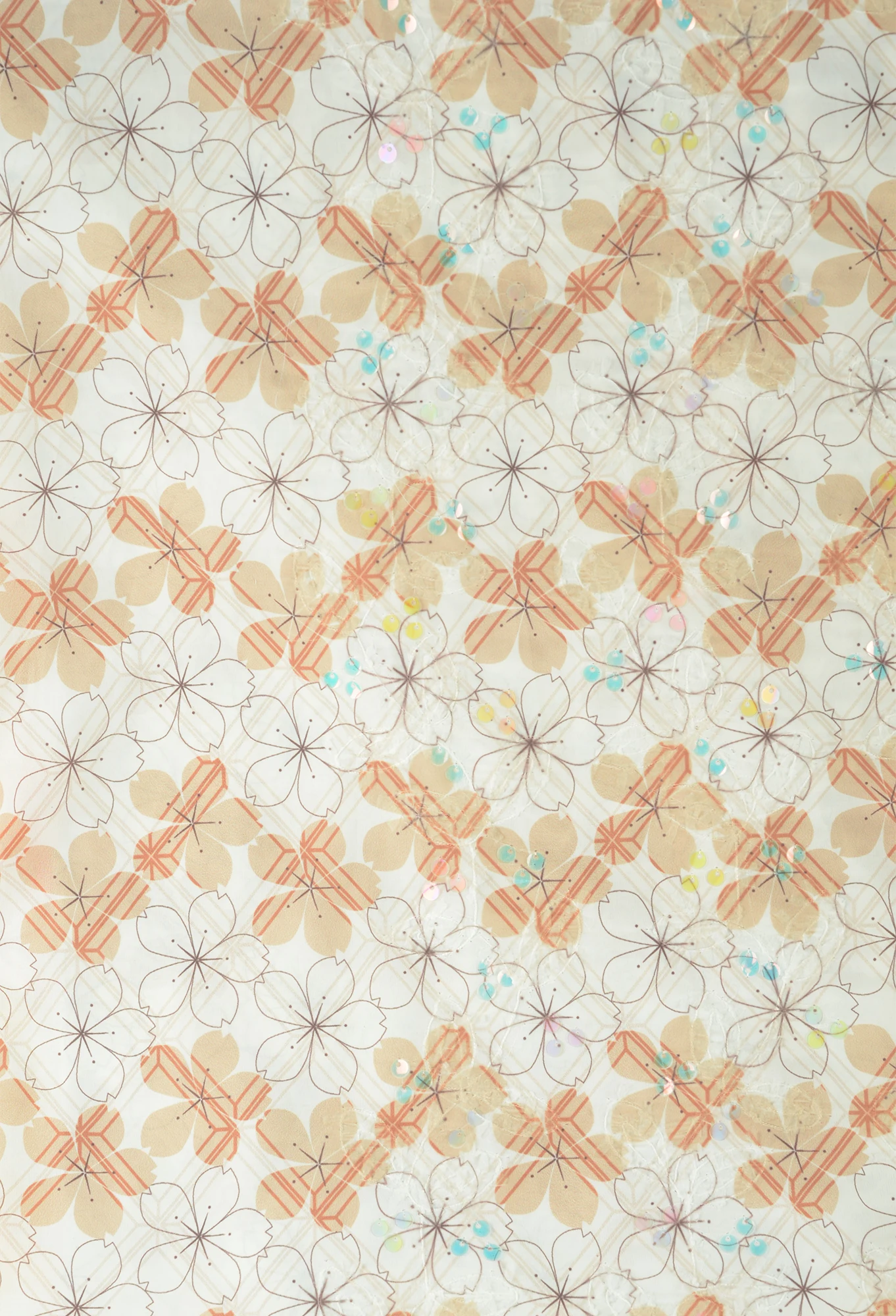 Dancewear dress garment textiles Africa 100% Polyester fabric Woven Flower Printing sequin fabric