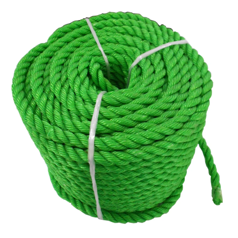 Wholesale Supplier high quality HDPE 3 strands rope Plastic twisted PE fishing ropes PP packaging twine rope