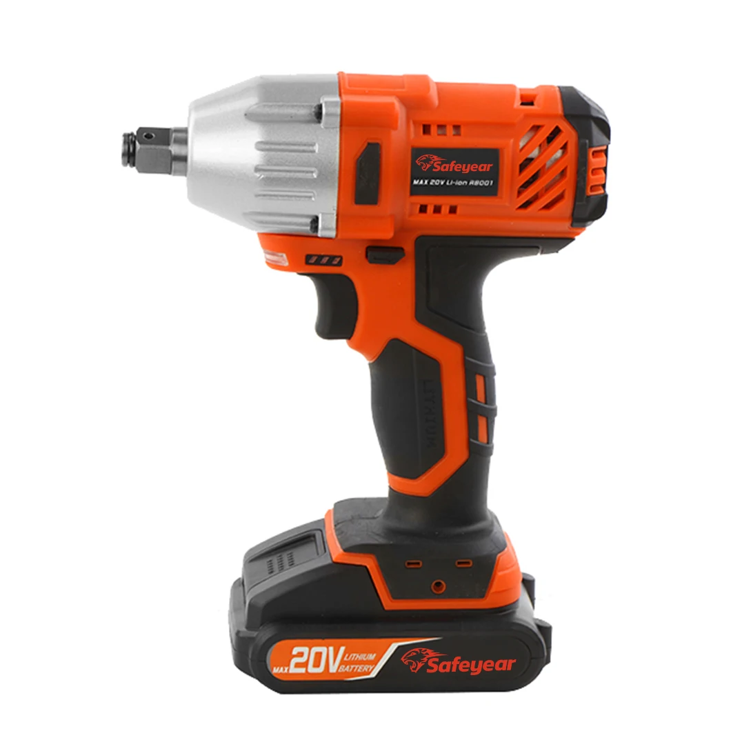 
SAFEYEAR 20V 330NM high quality cordless impact electric wrench 