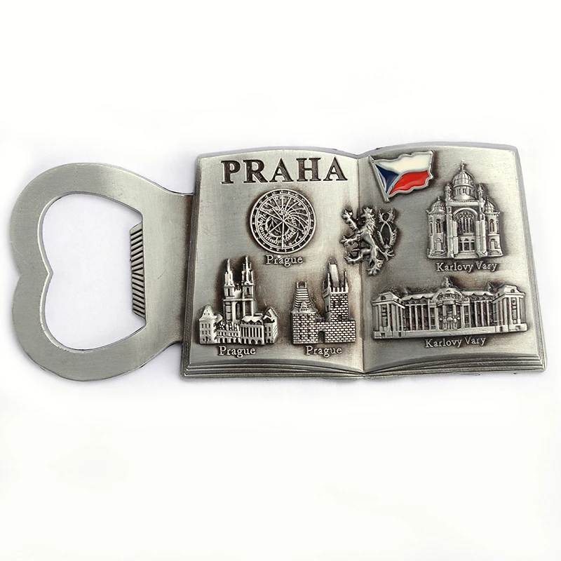 Factory Promotional fridge magnets Praha Bottle Opener Magnet Fridge Tourist Souvenir