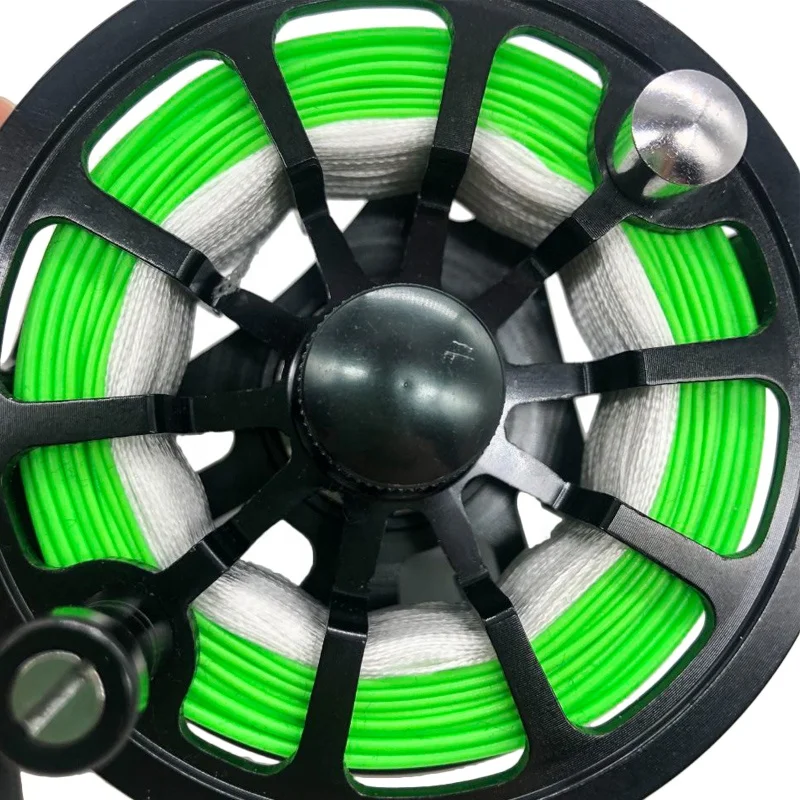 ToMyo New Design Machine Cut Classic Large Arbor Fly Fishing Reel CNC Saltwater,With line