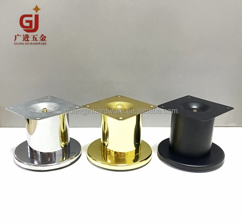 GJ-021 Hot Sale Furniture Hardware Round Sofa Leg For Bed And Cabinet Leg