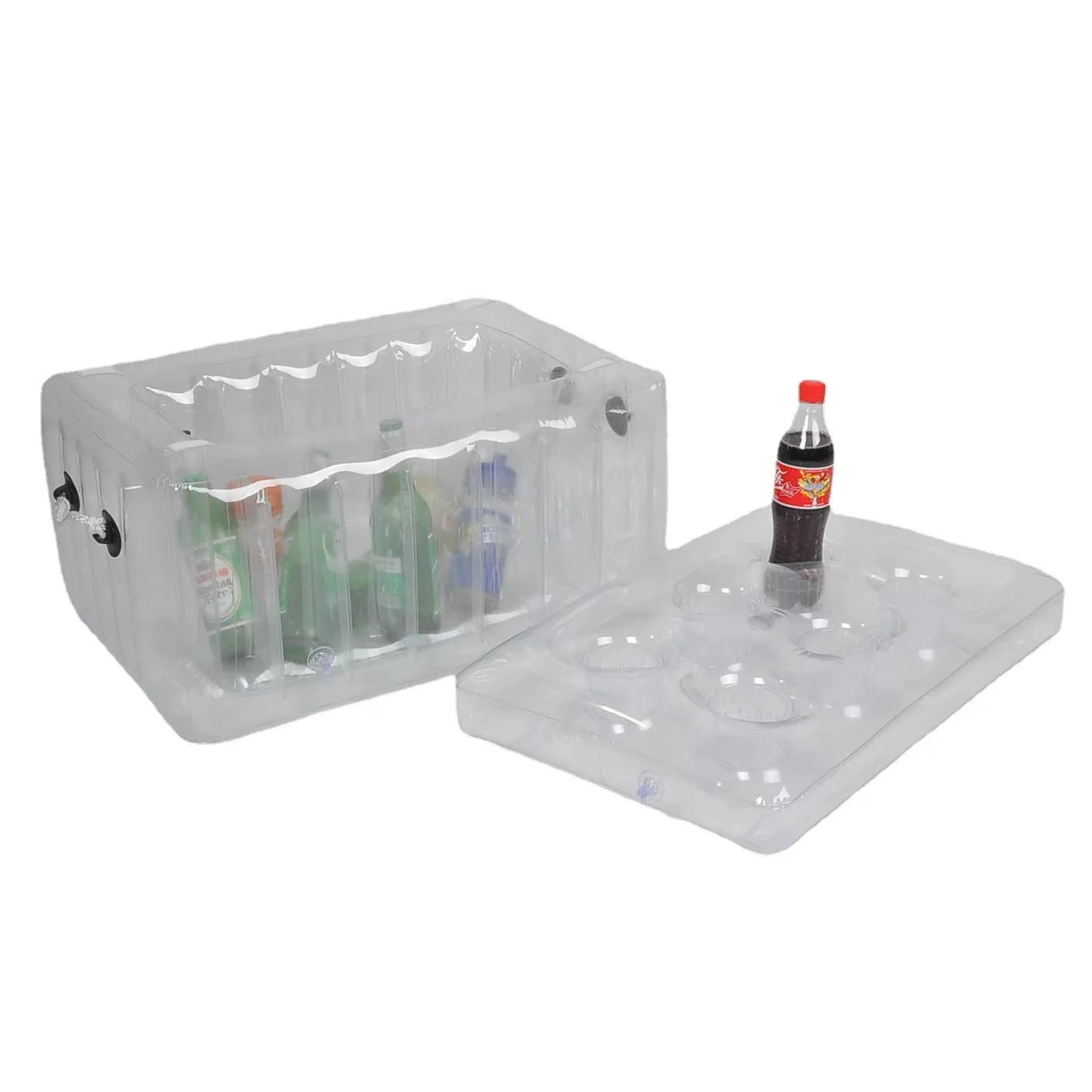 Popular summer Floating Inflatable Drink Cooler with cover for Pool Parties Festival Beach Interactive PVC Toy Accessories