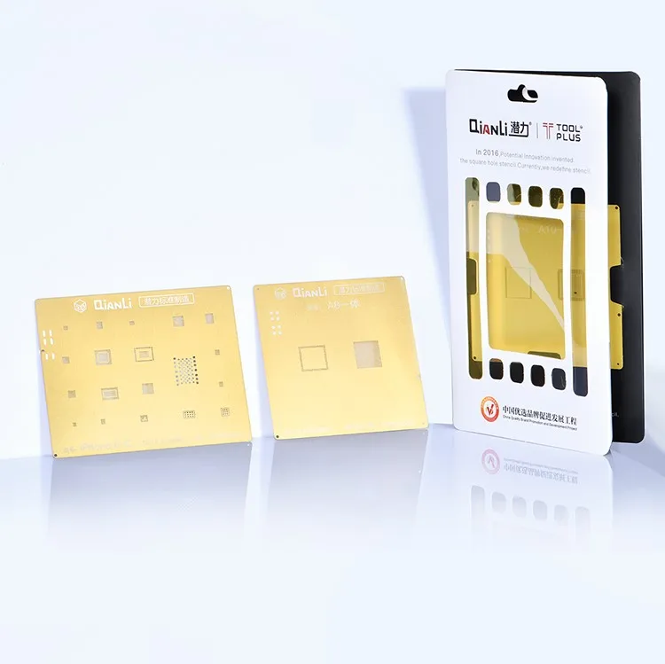 QianLi Tool Plus Original 2D gold square hole stencil for Phone BGA reballing