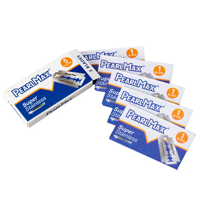 Pearlmax Safety Sharp Razor Blades Mens Disposable Stainless Steel Double Edge Shaving Blades