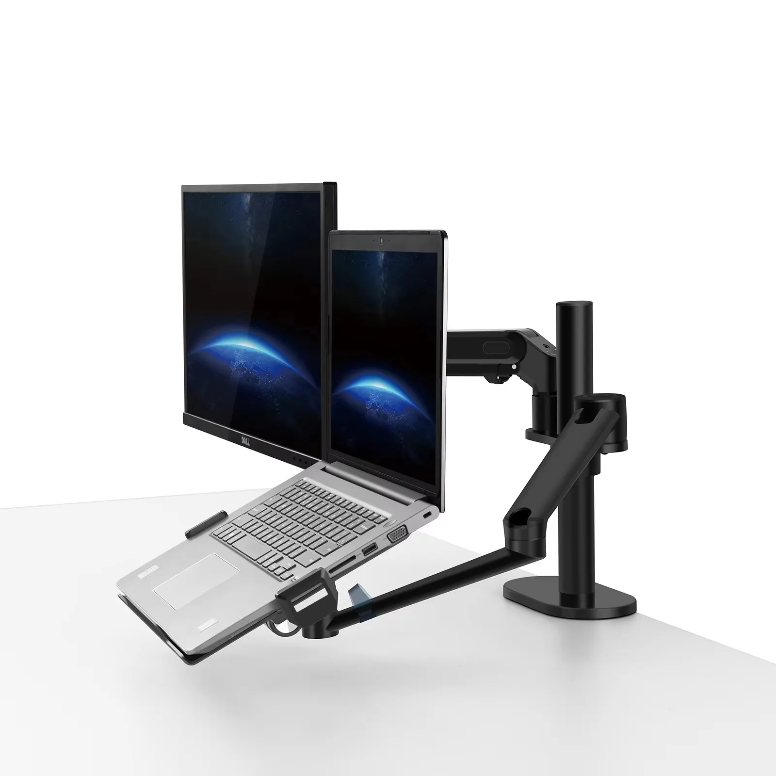 Popular monitor dual screen stand laptop stand suspended combination desktop office lifting bracket raised